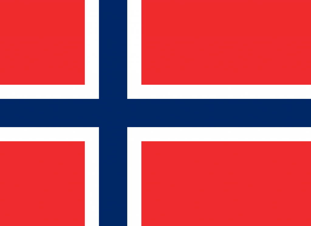 Drapeau Norvégien - Une blonde en Norvège