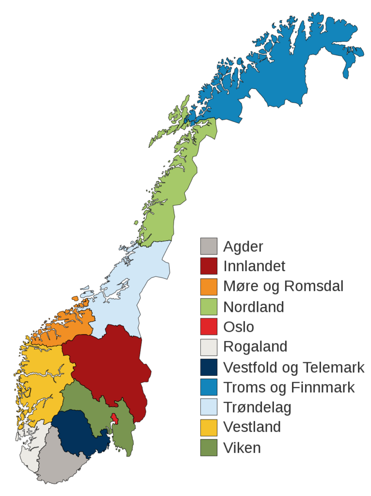 Régions de Norvège - Une blonde en Norvège