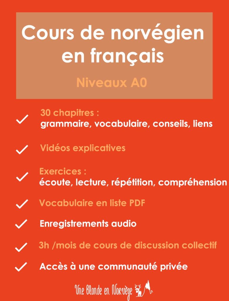 Cours de norvégien en français A0 - Une blonde en Norvège