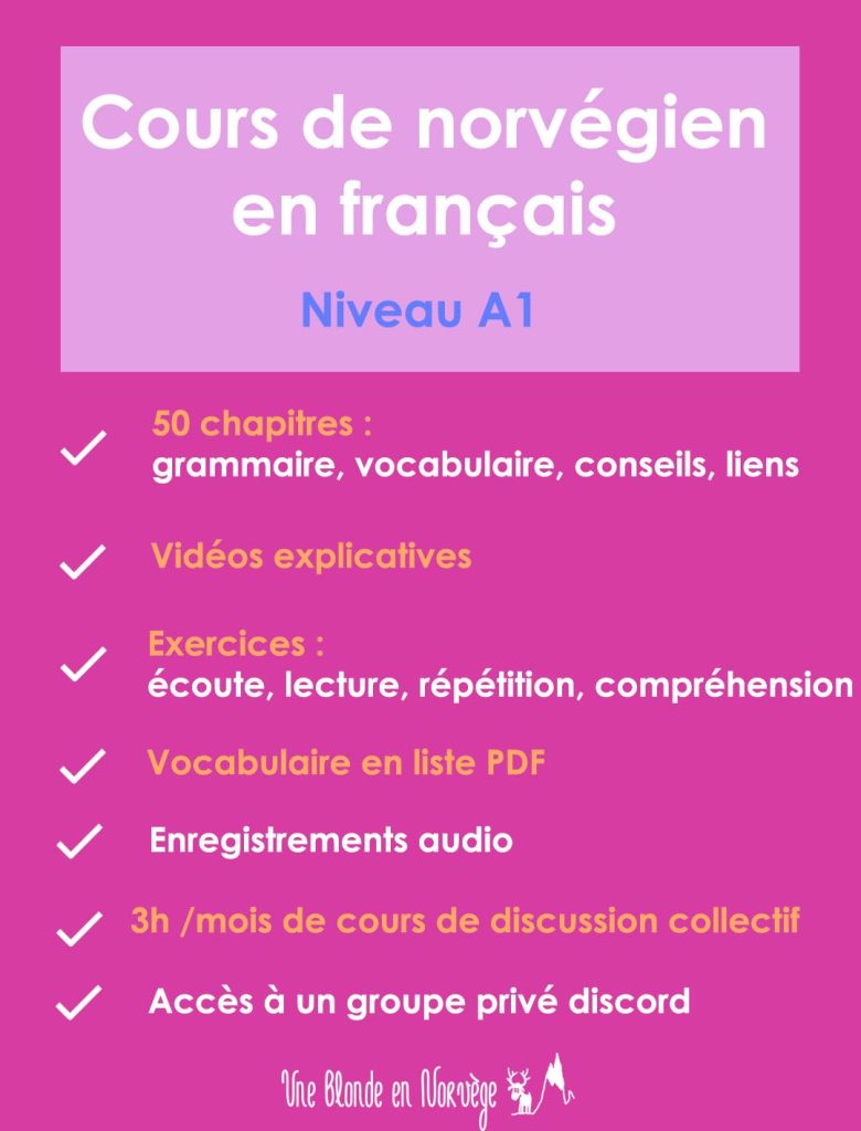 Cours de norvégien en français A1 - Une blonde en Norvège