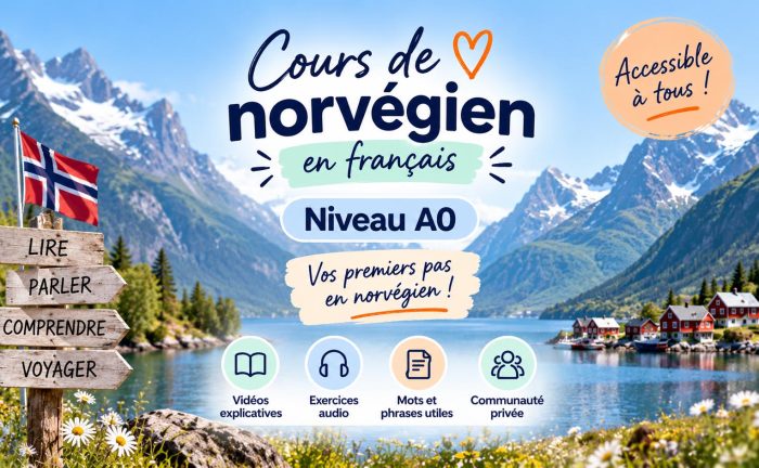 Cours de norvégien A0 - Une blonde en Norvège