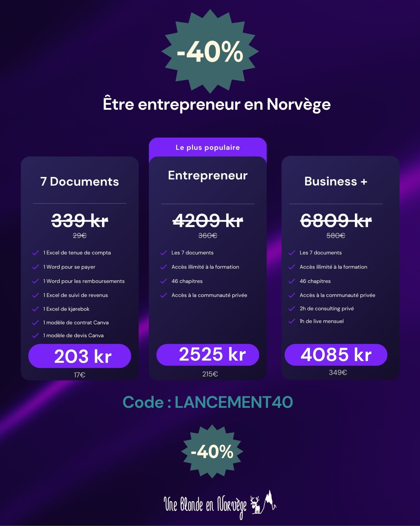Être entrepreneur en Norvège - Une blonde en Norvège