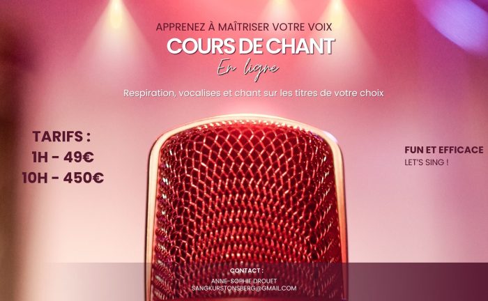Cours de chant en ligne