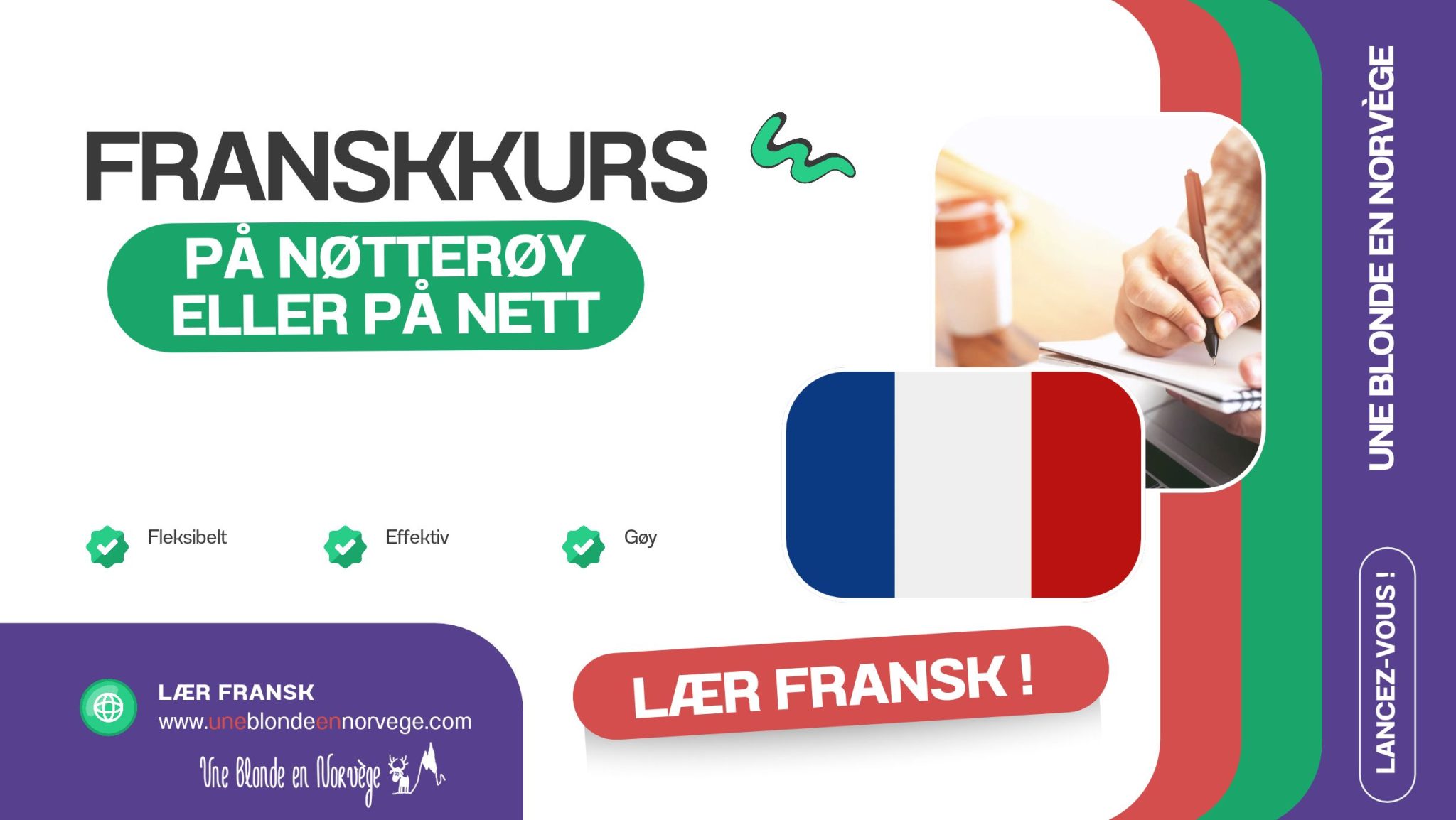 Franskkurs på nett - Une blonde en Norvège