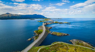 Atlantic Atlantic Ocean Road aerial photography, Norway.Ocean Road aerial photography, Norway.